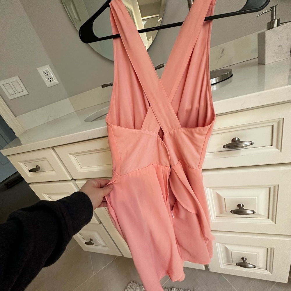 Tobi pink/peach cross back mini dress